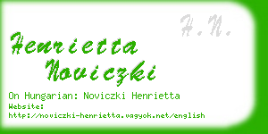 henrietta noviczki business card